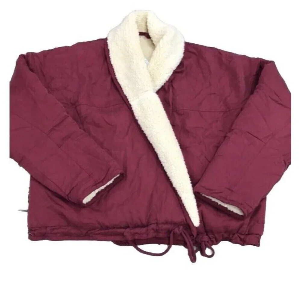Free People Movement Mix It Up Jacket Womens Size Xs Oversized Sherpa - Picture 3 of 9